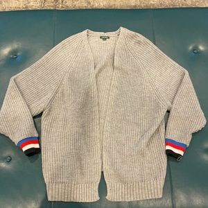 Wild fable,small, sweater, gray, multicolored cuff